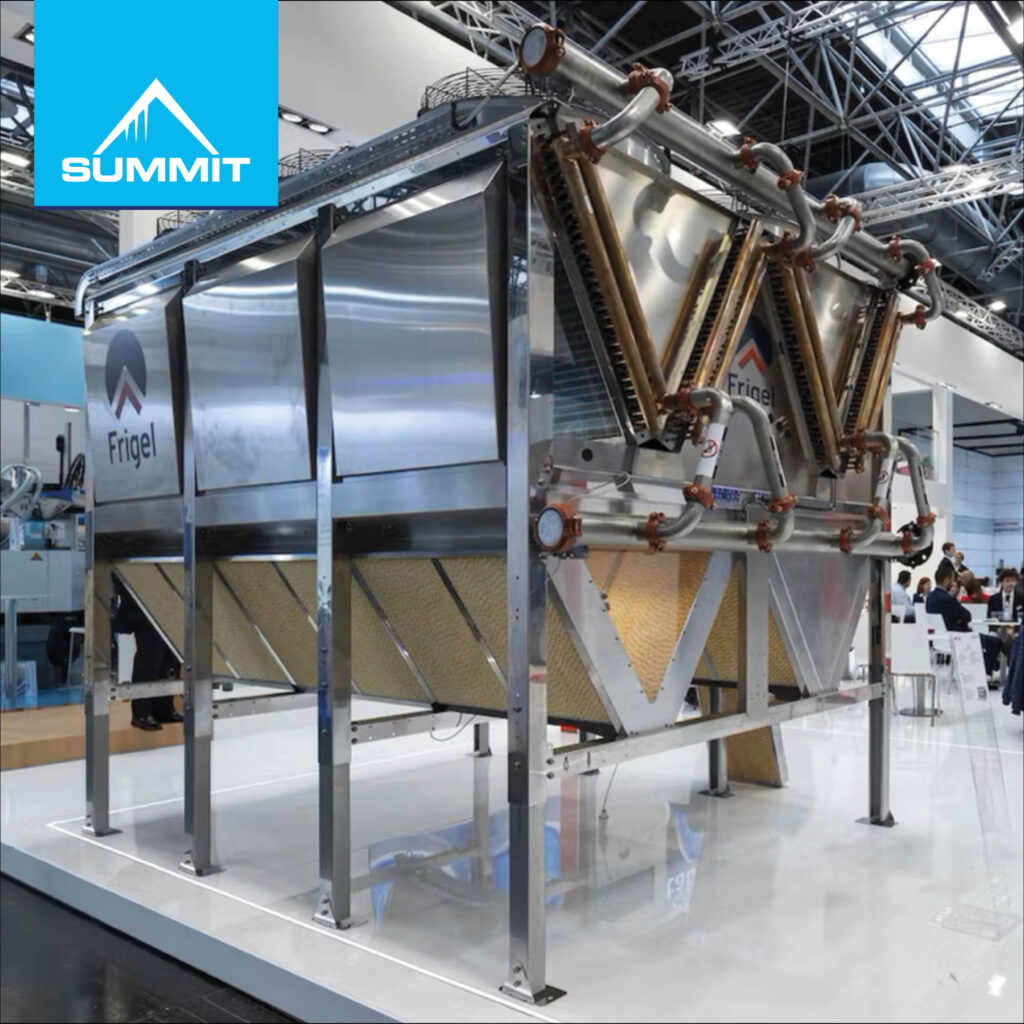 Adiabatic Cooler, Frigel Ecodry MDK, offers efficient cooling